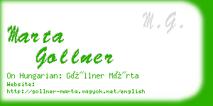 marta gollner business card